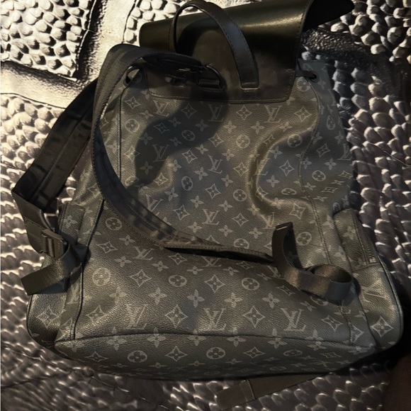 Gray Monogram Backpack large - Picture 4 of 10